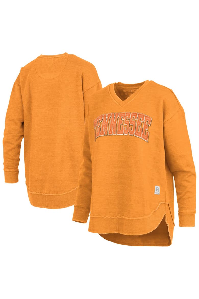 Women's Pressbox Tennessee Orange Tennessee Volunteers Westin Poncho V-Neck Pullover Sweatshirt, Alternate, color, Tennessee Orange