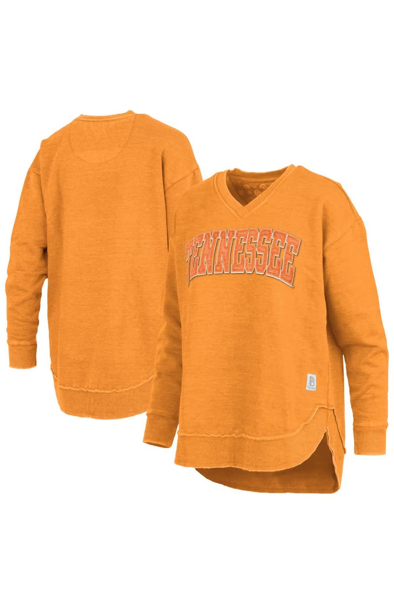 PRESSBOX Women's Pressbox Tennessee Orange Tennessee Volunteers Westin Poncho V-Neck Pullover Sweatshirt, Alternate, color, Tennessee Orange