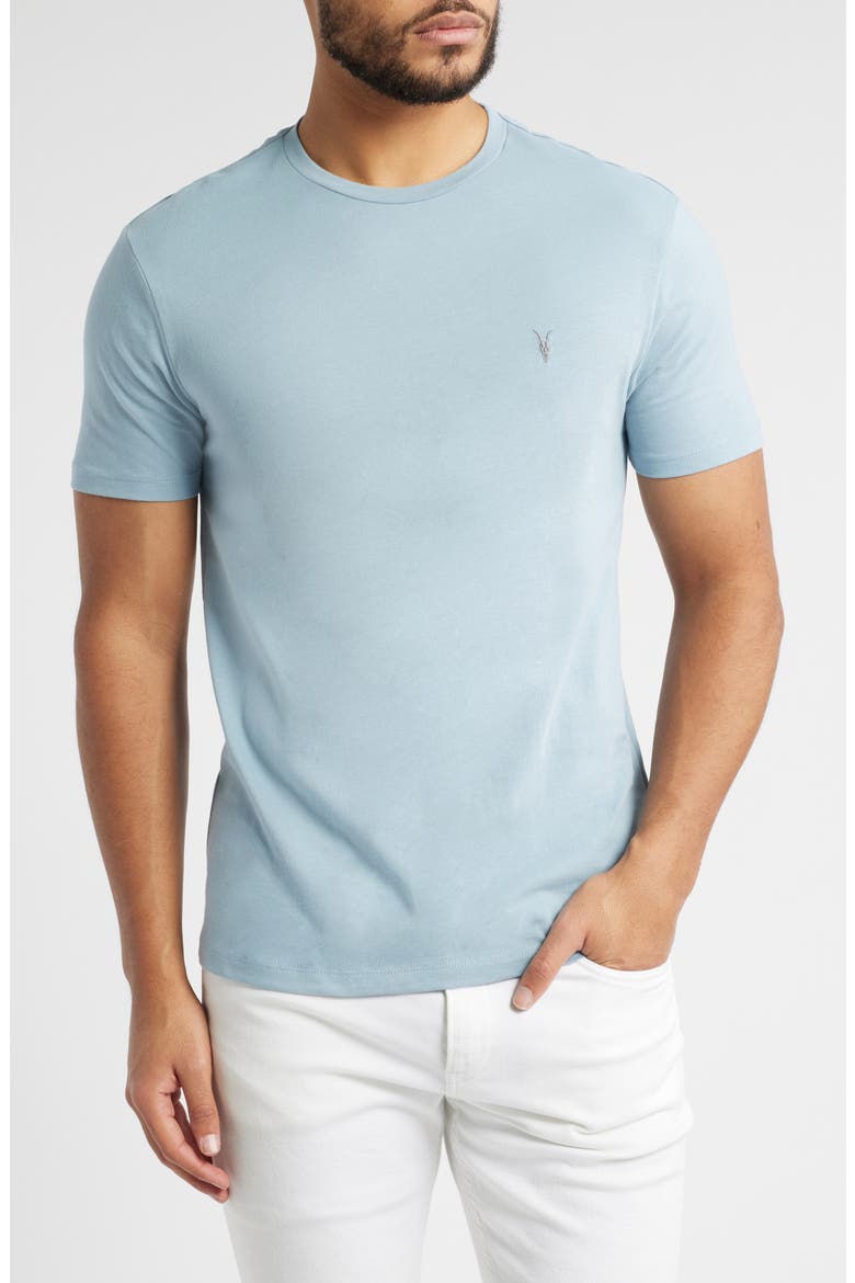 Brace Cotton T-Shirt, Main, color, STATIC BLUE