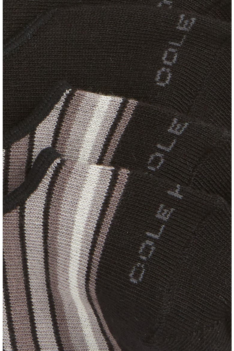 2-Pack Town Stripe No-Show Socks, Alternate, color, BLACK