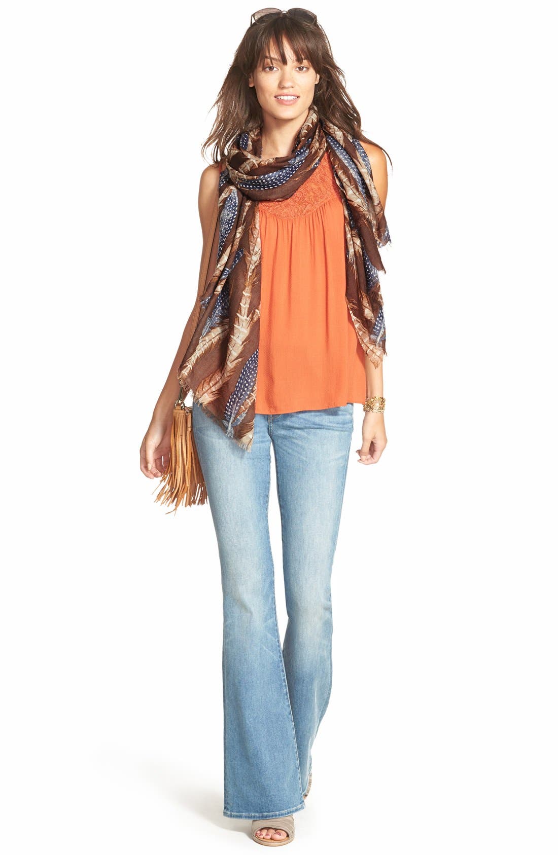 'Finn' Convertible Leather Clutch, Alternate, color, COGNAC