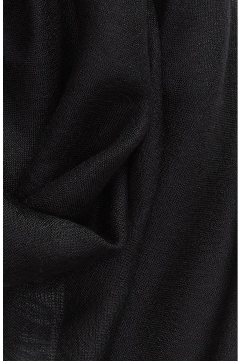 Cashmere & Silk Wrap, Alternate, color, BLACK