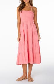 Roxy Ellie Smocked Midi Sundress