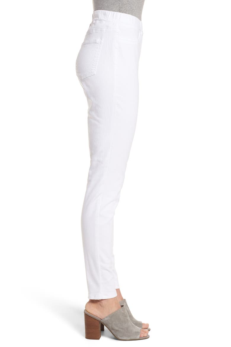 Stretch Organic Cotton Denim Skinny Pants, Alternate, color, WHITE