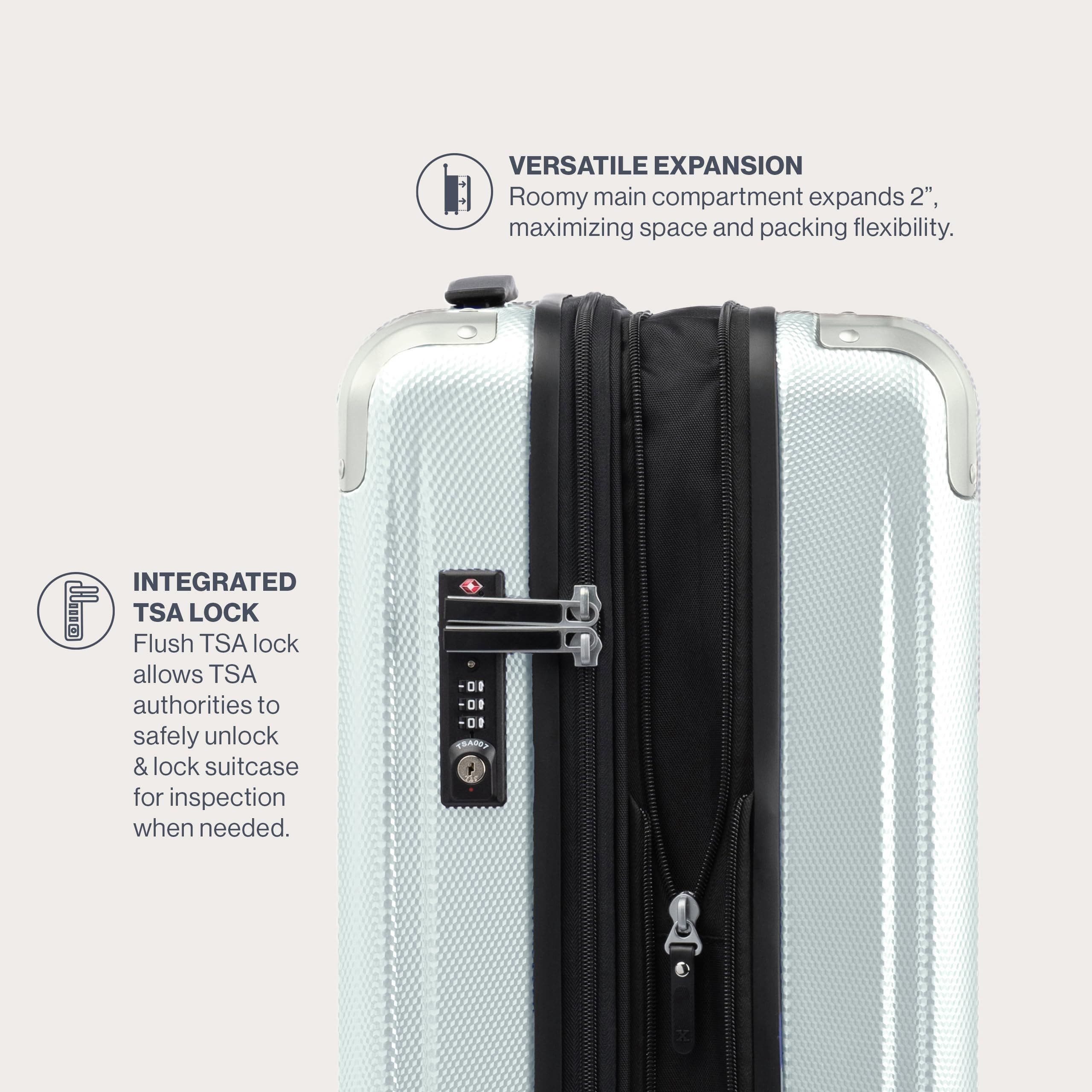 TRAVELPRO Pathways 3 Hardside Expandable 3 Piece (21"/25"/28") Spinner Luggage Set, Alternate, color, Cloud Grey