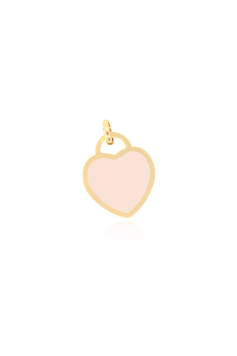 Pink Pearl Heart Padlock Charm, Main, color, Pink Pearl