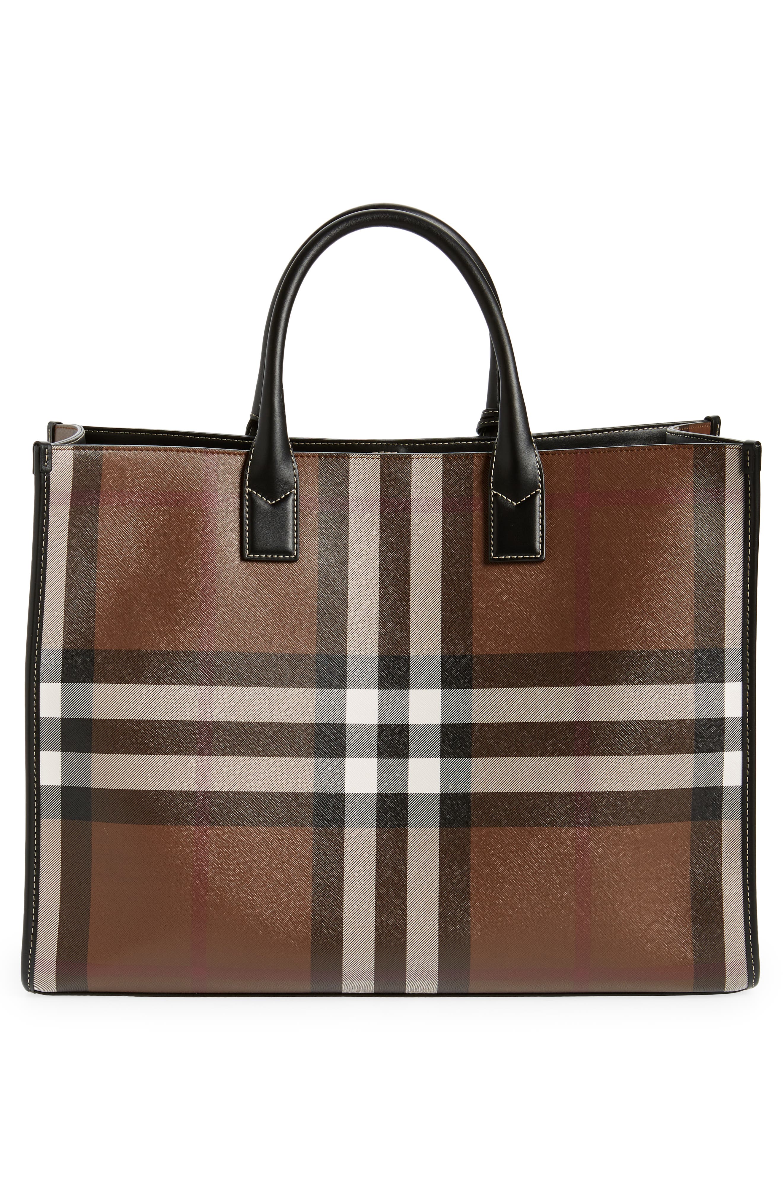 Burberry Denny Check Canvas Tote, Alternate, color, 
