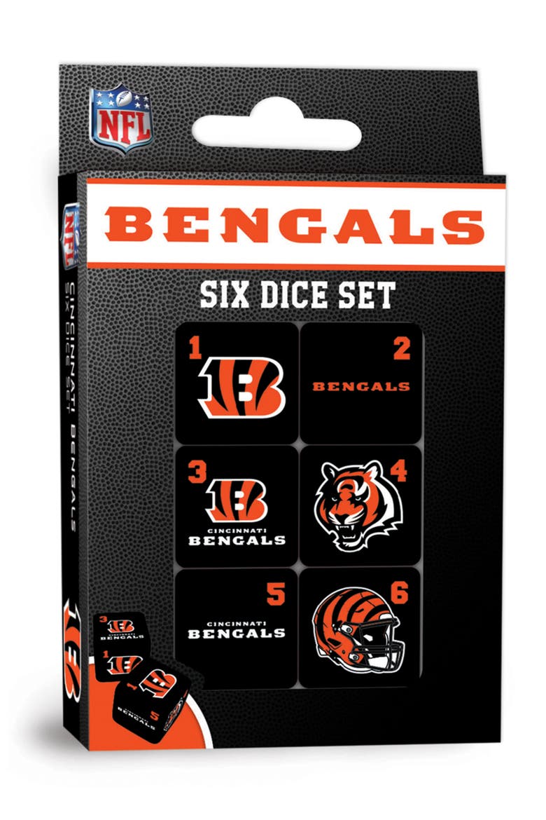 Cincinnati Bengals Dice Set - 19mm, Main, color, Multicolor