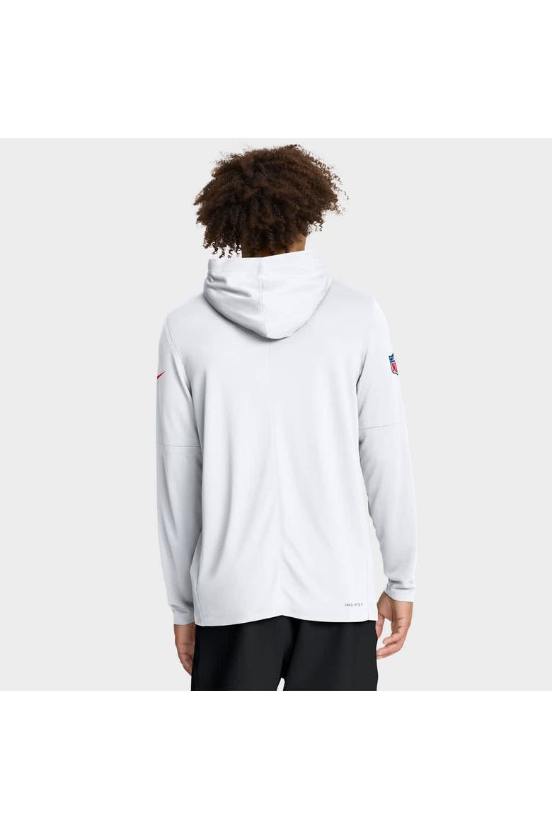 Men's Nike White Kansas City Chiefs Sideline Pure Fury Performance Long Sleeve Hoodie T-Shirt, Alternate, color, White