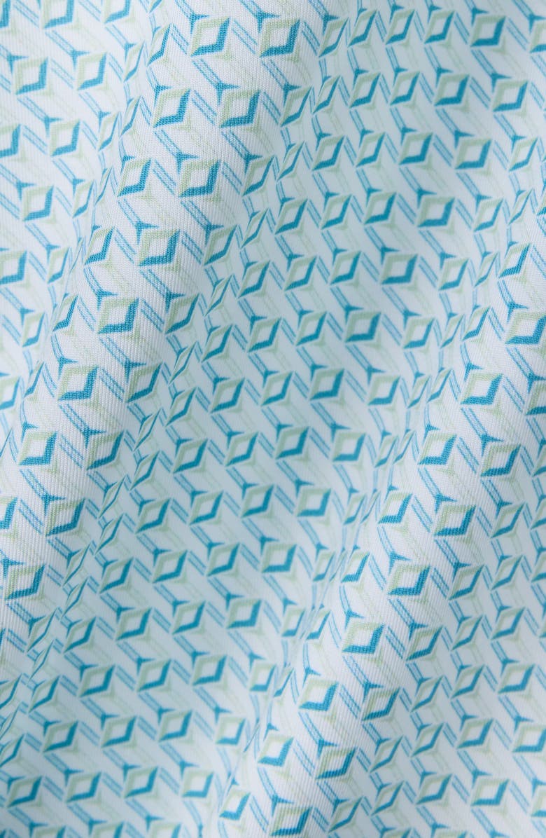 Rhone Drive Time Performance Polo, Alternate, color, Cool Mint Diamond Geo