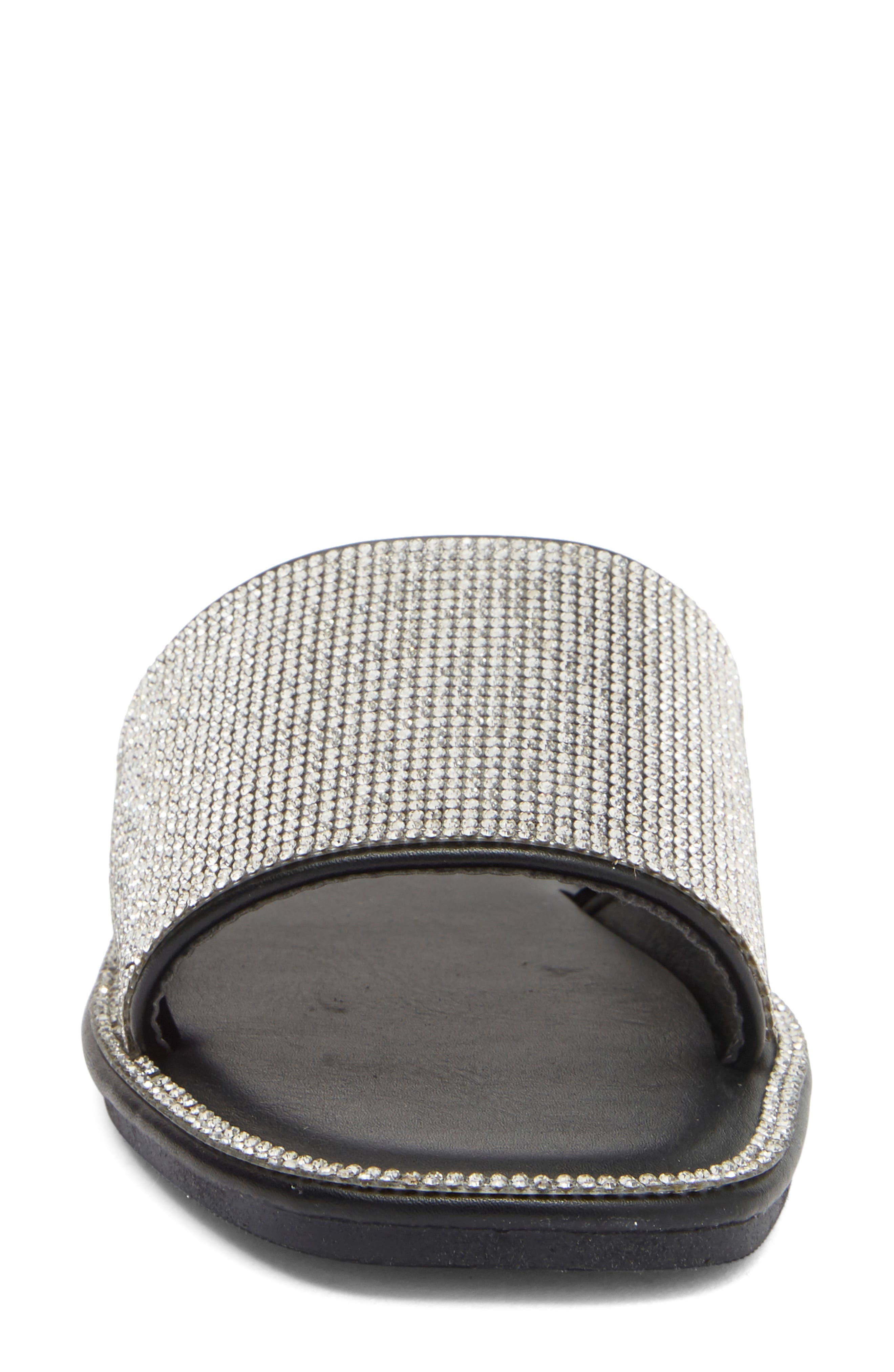 TOP MODA Medusa Slide Sandal, Alternate, color, Black Pu