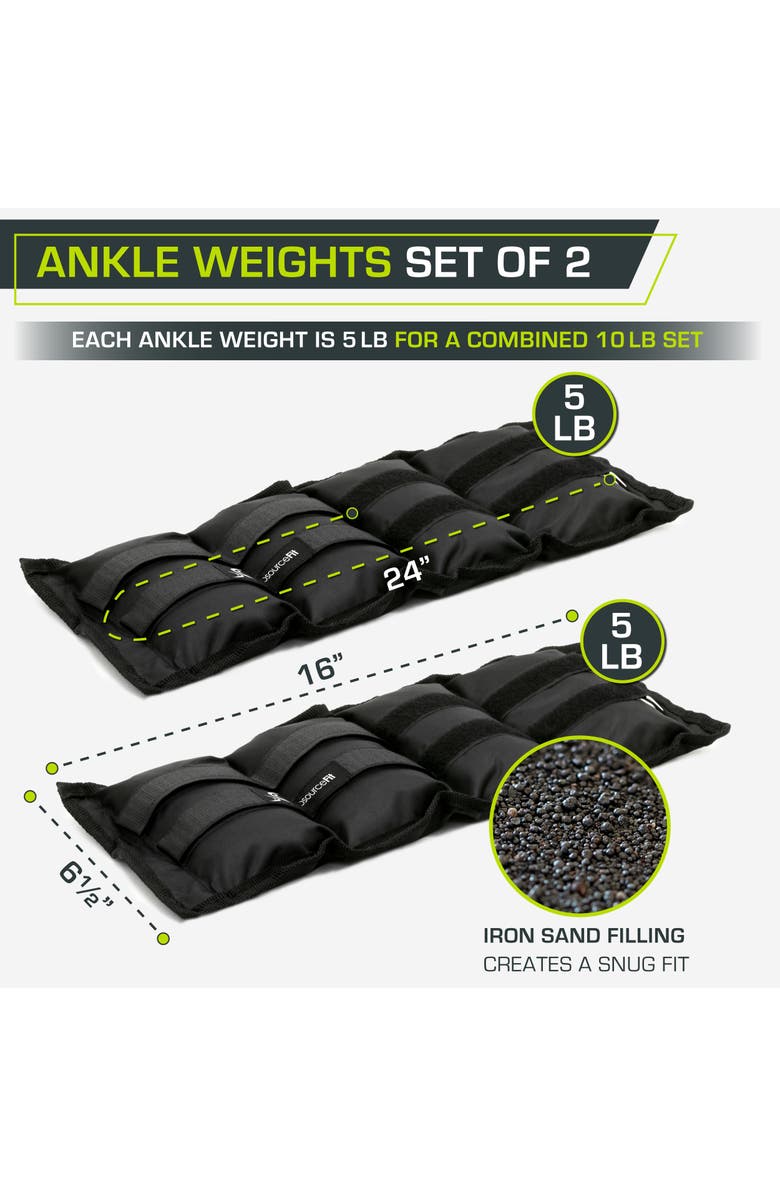 ProsourceFit Ankle Weights, Alternate, color, 5 Lb