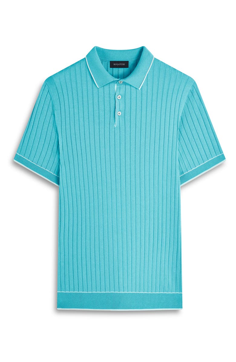 Bugatchi Rib Knit Polo, Alternate, color, Jade