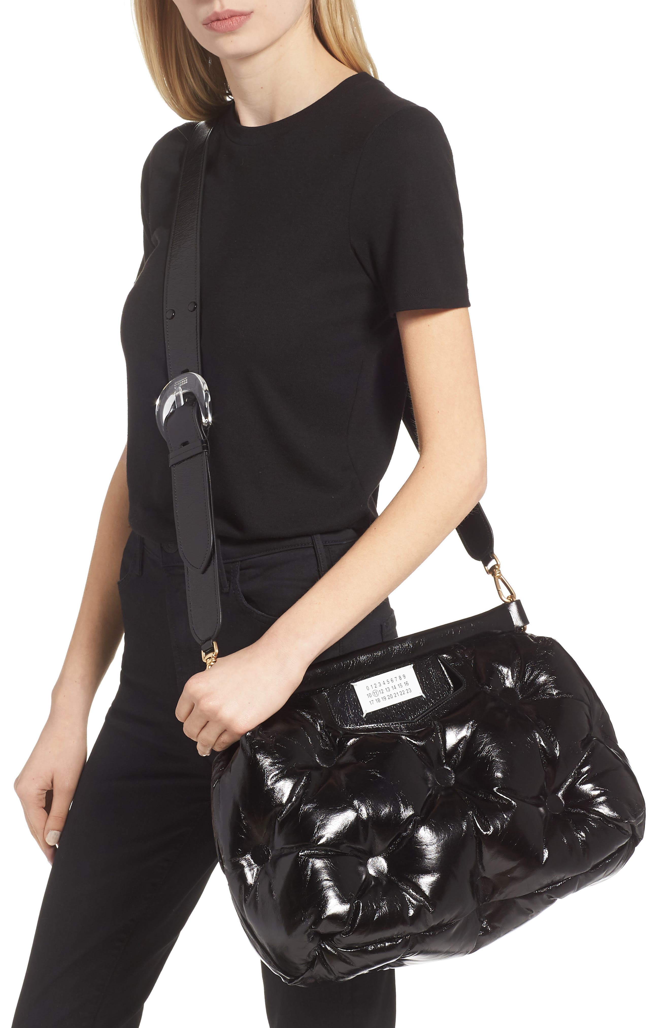 Maison Margiela Glam Slam Leather Convertible Crossbody Bag, Alternate, color, 