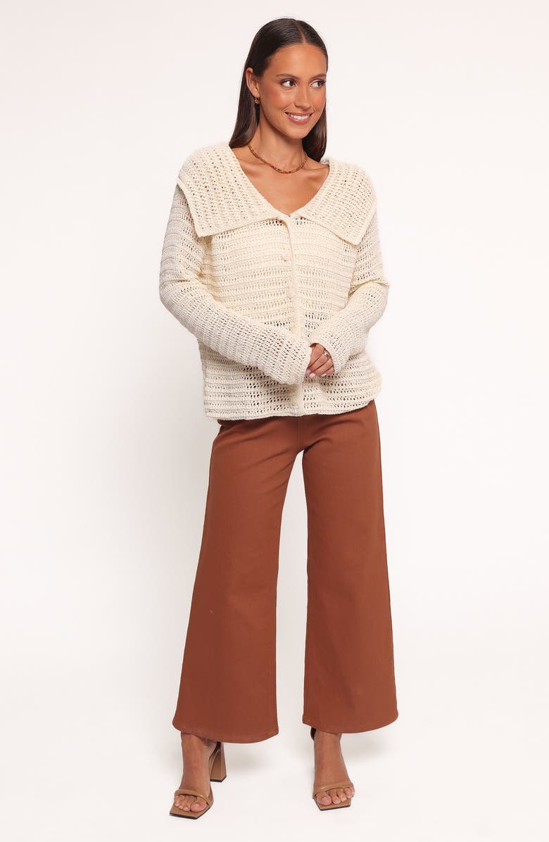 Petal & Pup Lyra Sheer Cardigan, Alternate, color, White