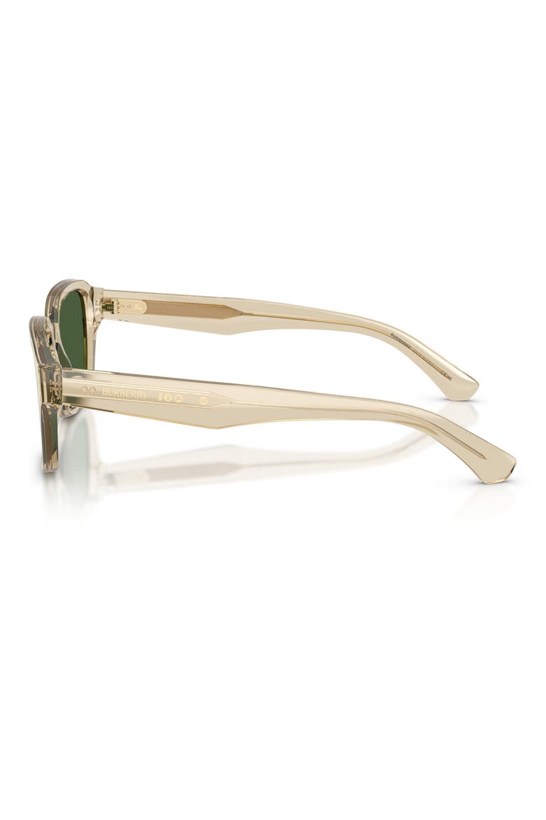 53mm Square Sunglasses, Alternate, color, BEIGE / DARK GREEN