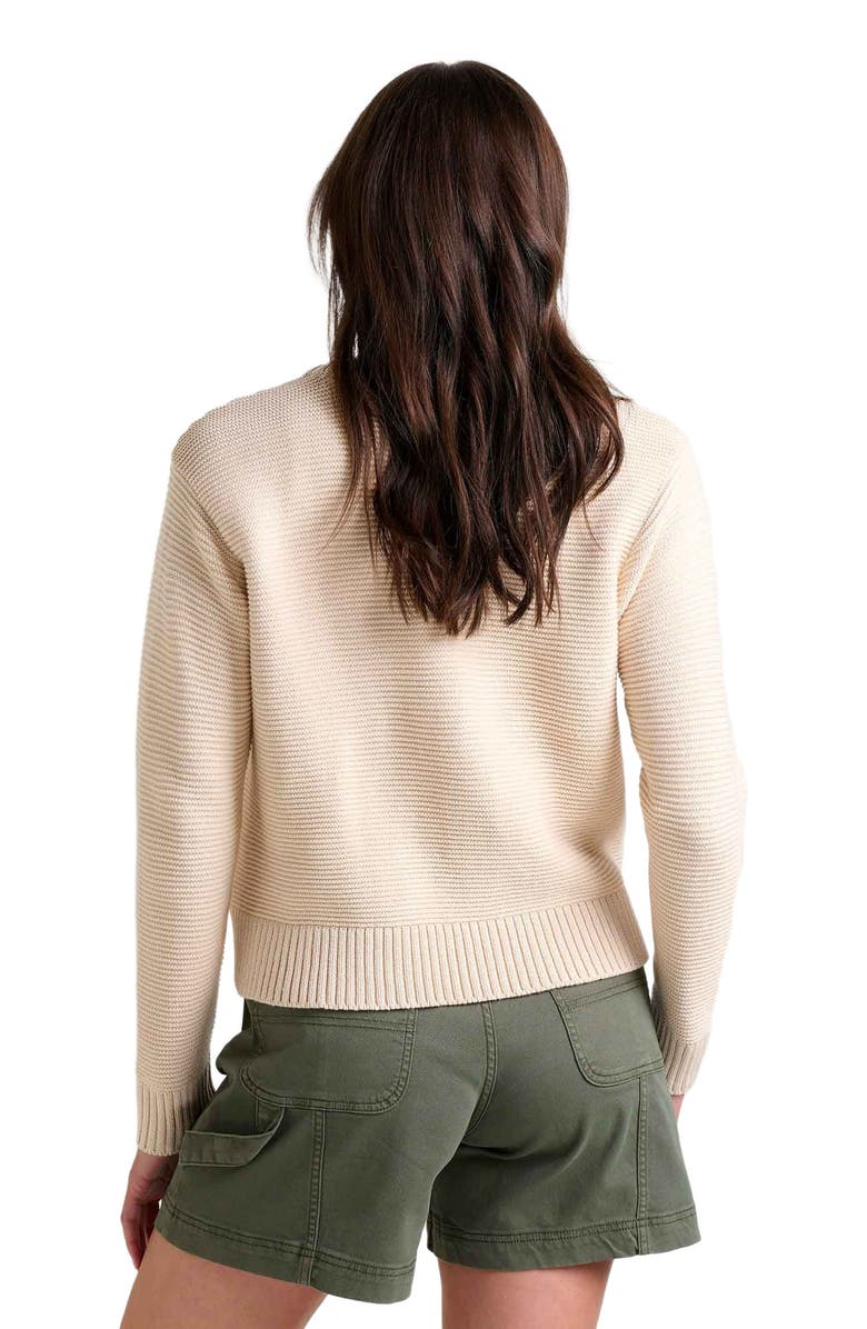 Toad & Co Bianca Crew Cardigan Embroidered, Alternate, color, Natural Embroidery