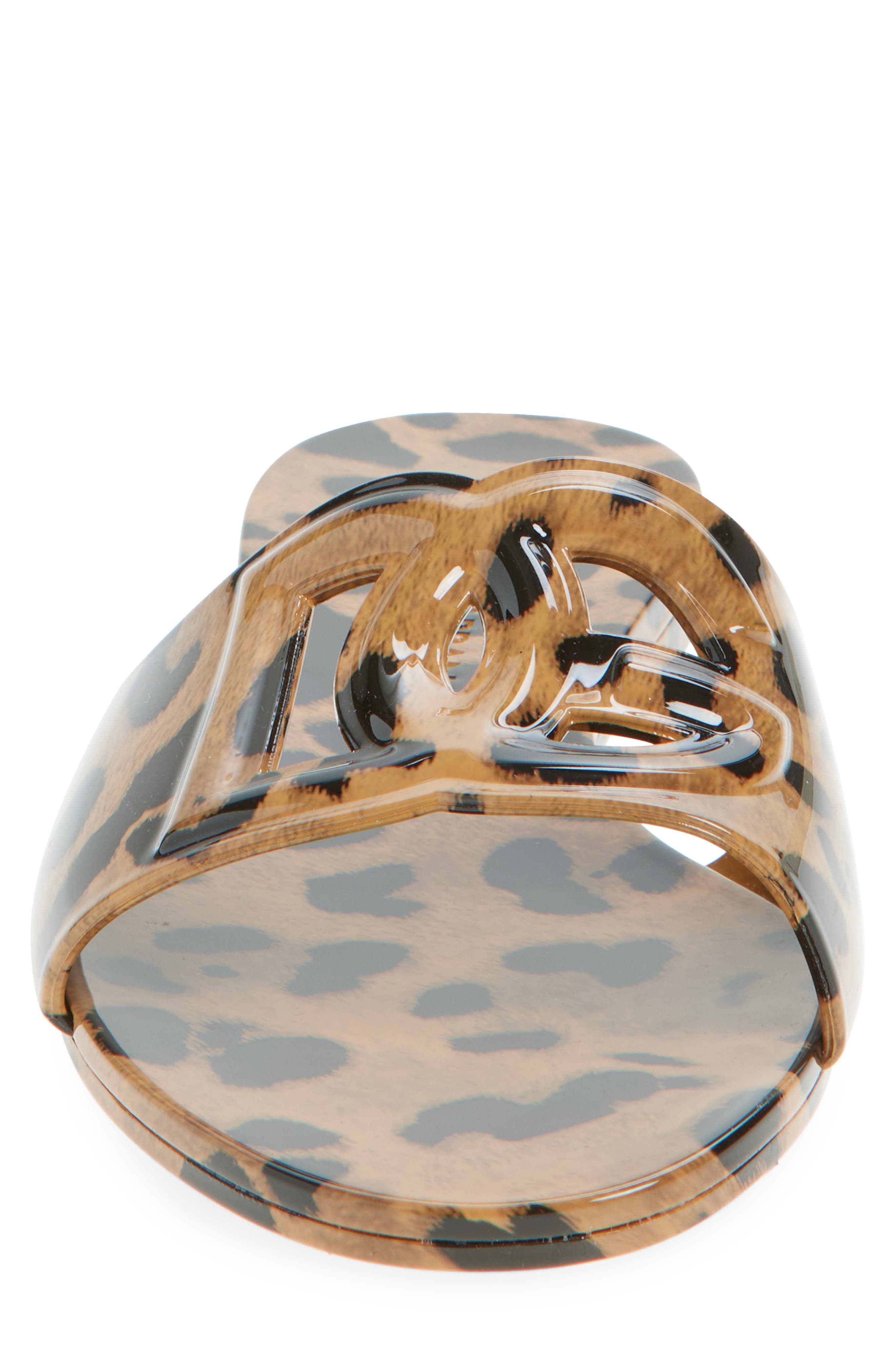 Dolce&Gabbana Bianca Interlock Slide Sandal, Alternate, color, Hy13m Leo New