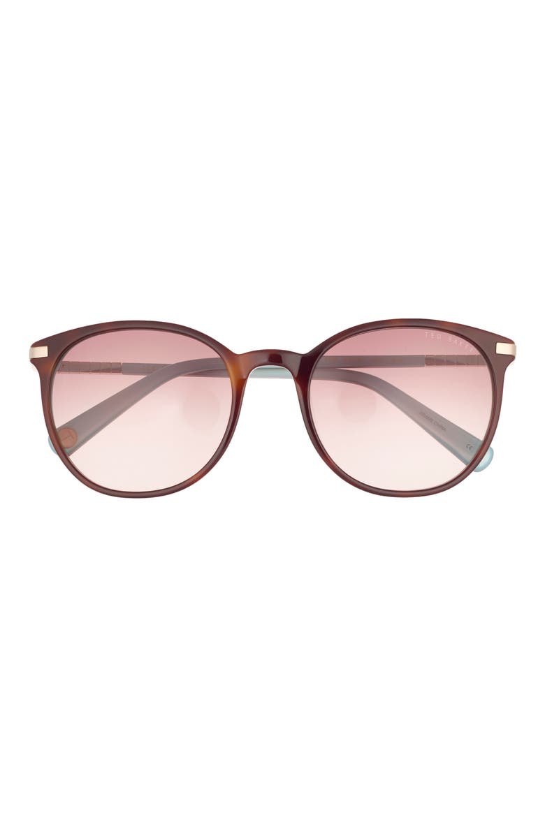53mm Round Sunglasses, Main, color, TORTOISE