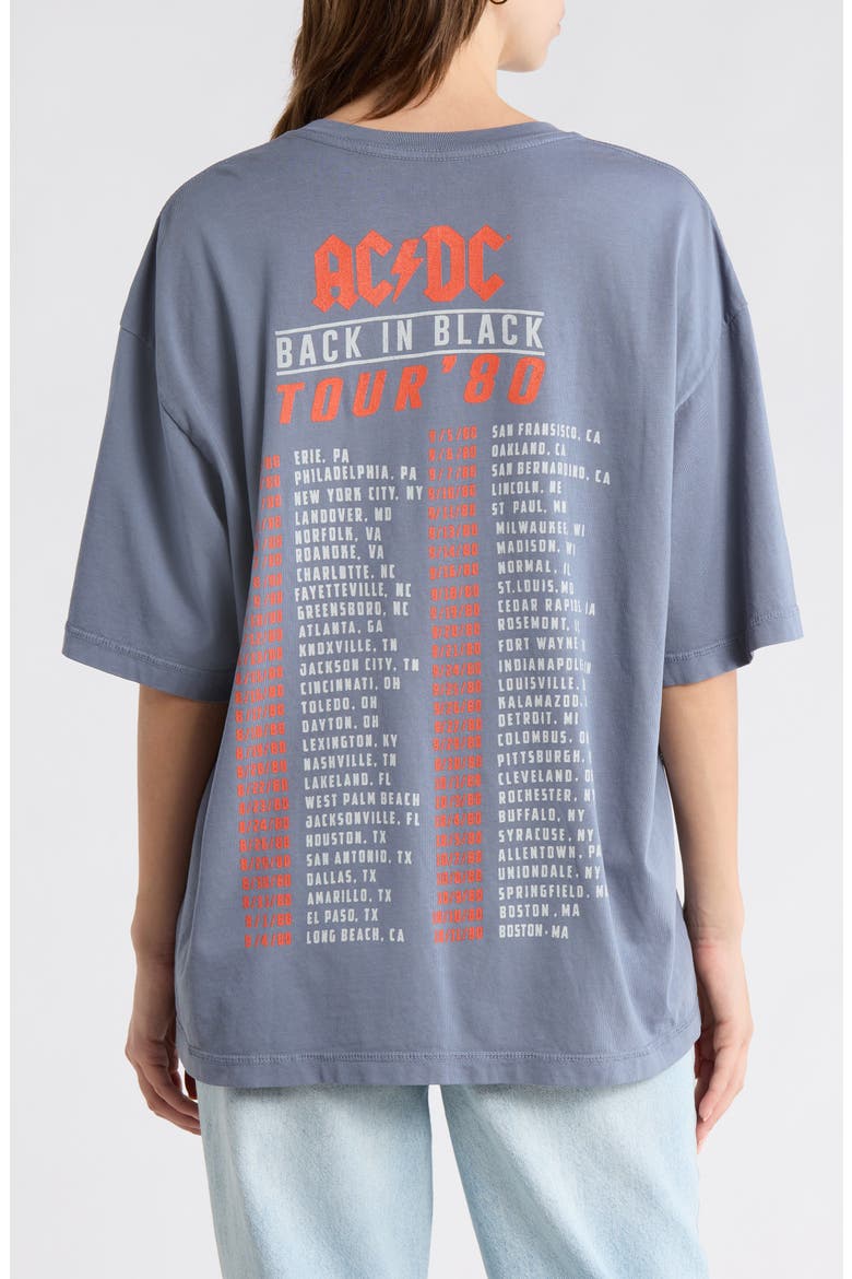 AC/DC Back in Black '80 Tour Graphic T-Shirt, Alternate, color, DEEP INDIGO