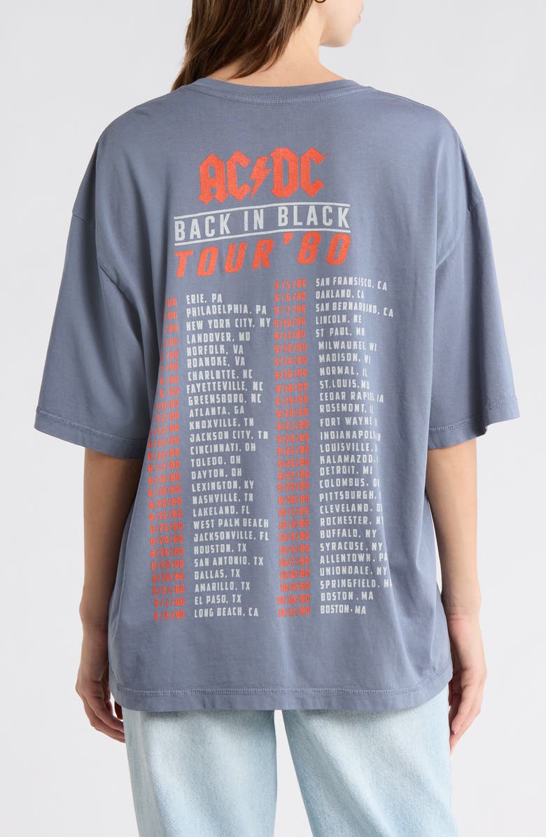 Junk Food AC/DC Back in Black '80 Tour Graphic T-Shirt, Alternate, color, Deep Indigo