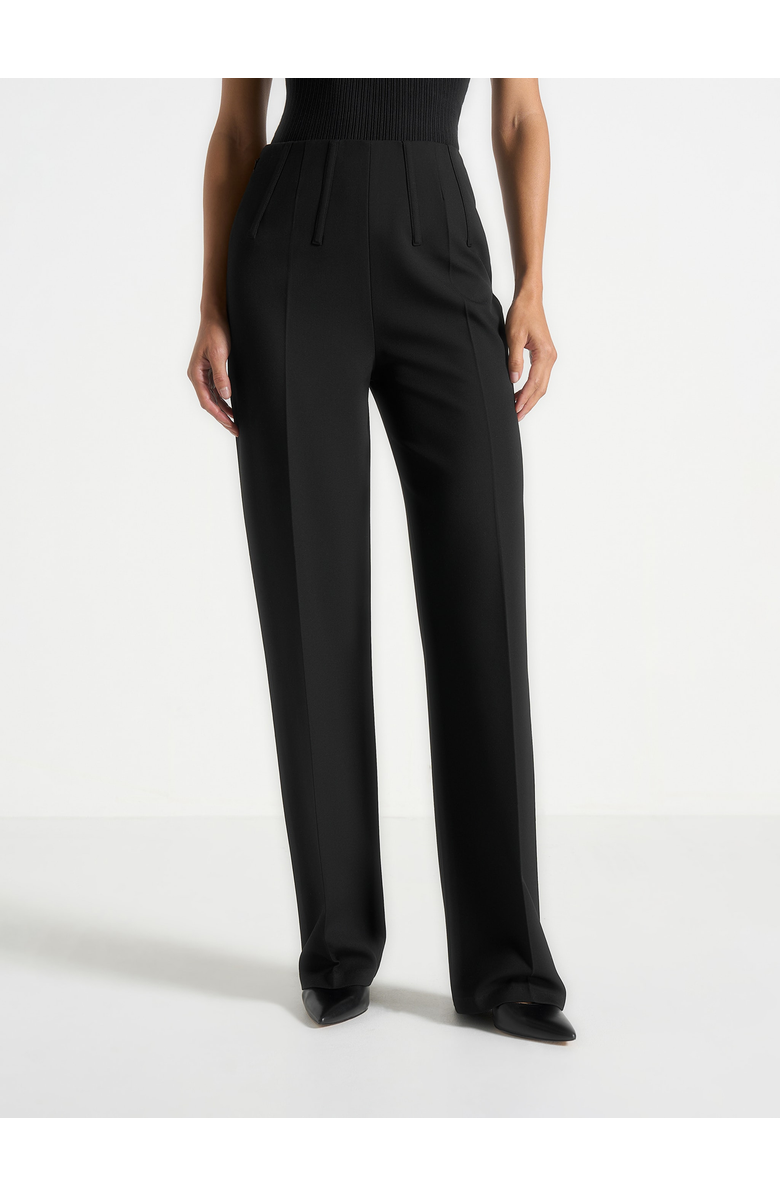 Manière De Voir Rafaela Corset Waist Tailored Trousers, Alternate, color, Black