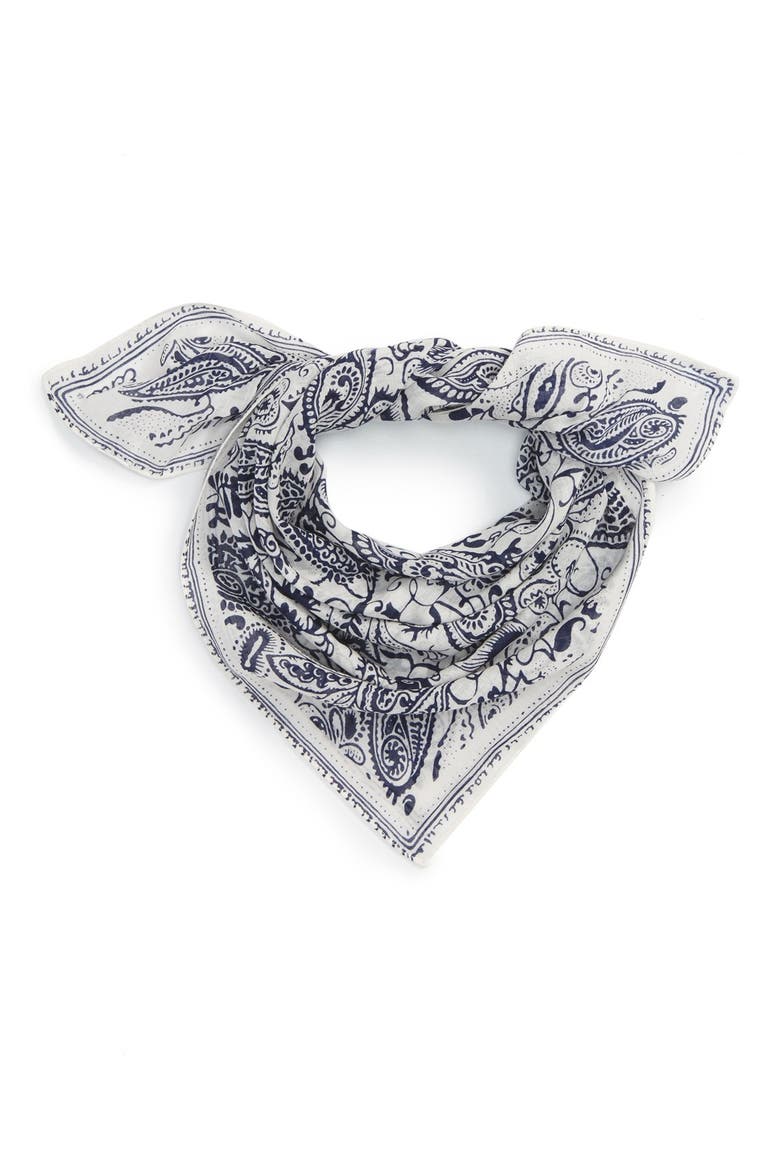 Paisley Bandana, Main, color, WHITE