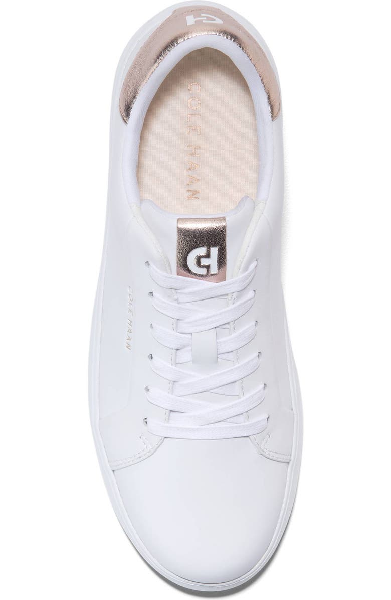 Cole Haan Grand Crosscourt Joy Platform Sneaker, Alternate, color, Optic White/ Rose Gold