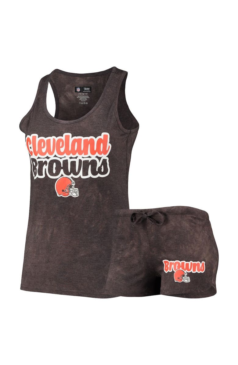 CONCEPTS SPORT Women's Concepts Sport Brown Cleveland Browns Billboard Tank Top & Shorts Set, Main, color, 