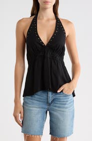 Madden Girl Studded Halter Tank