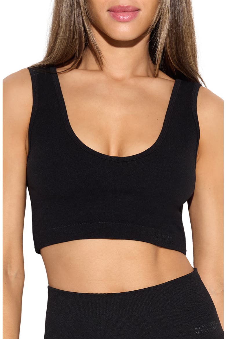 Bianca Low Impact Ribbed Sports Bra, Main, color, BLACK