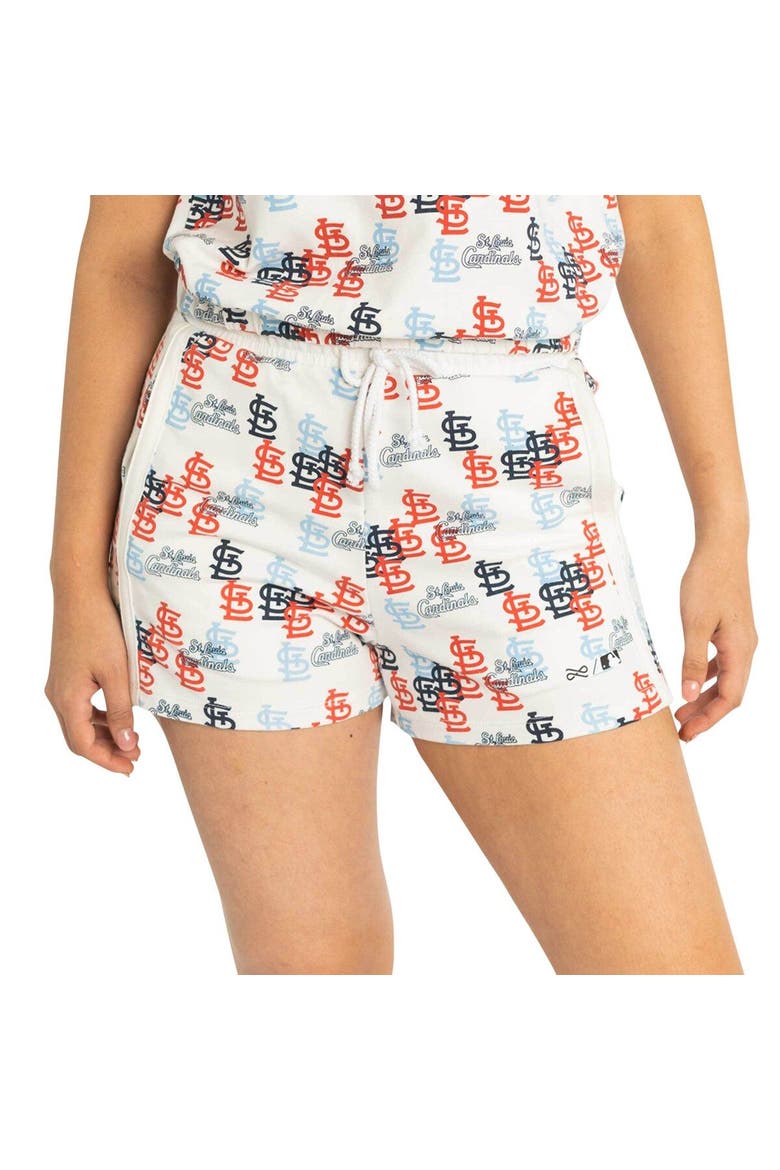 Women's Lusso  White St. Louis Cardinals Marge Shorts, Alternate, color, White
