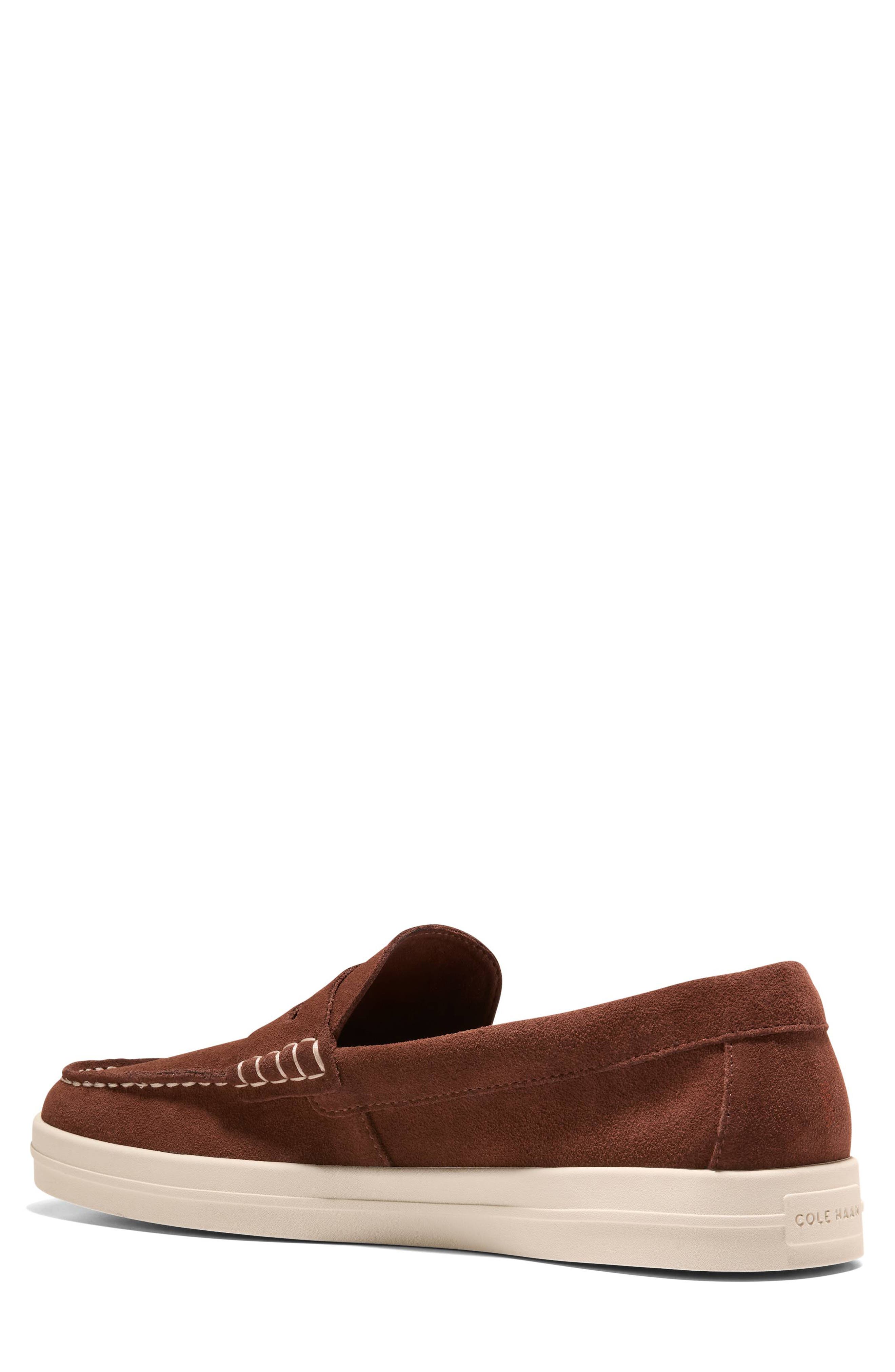 Cole Haan Nantucket Drift Penny Loafer, Alternate, color, Dark Sequoia Suede/ Angora