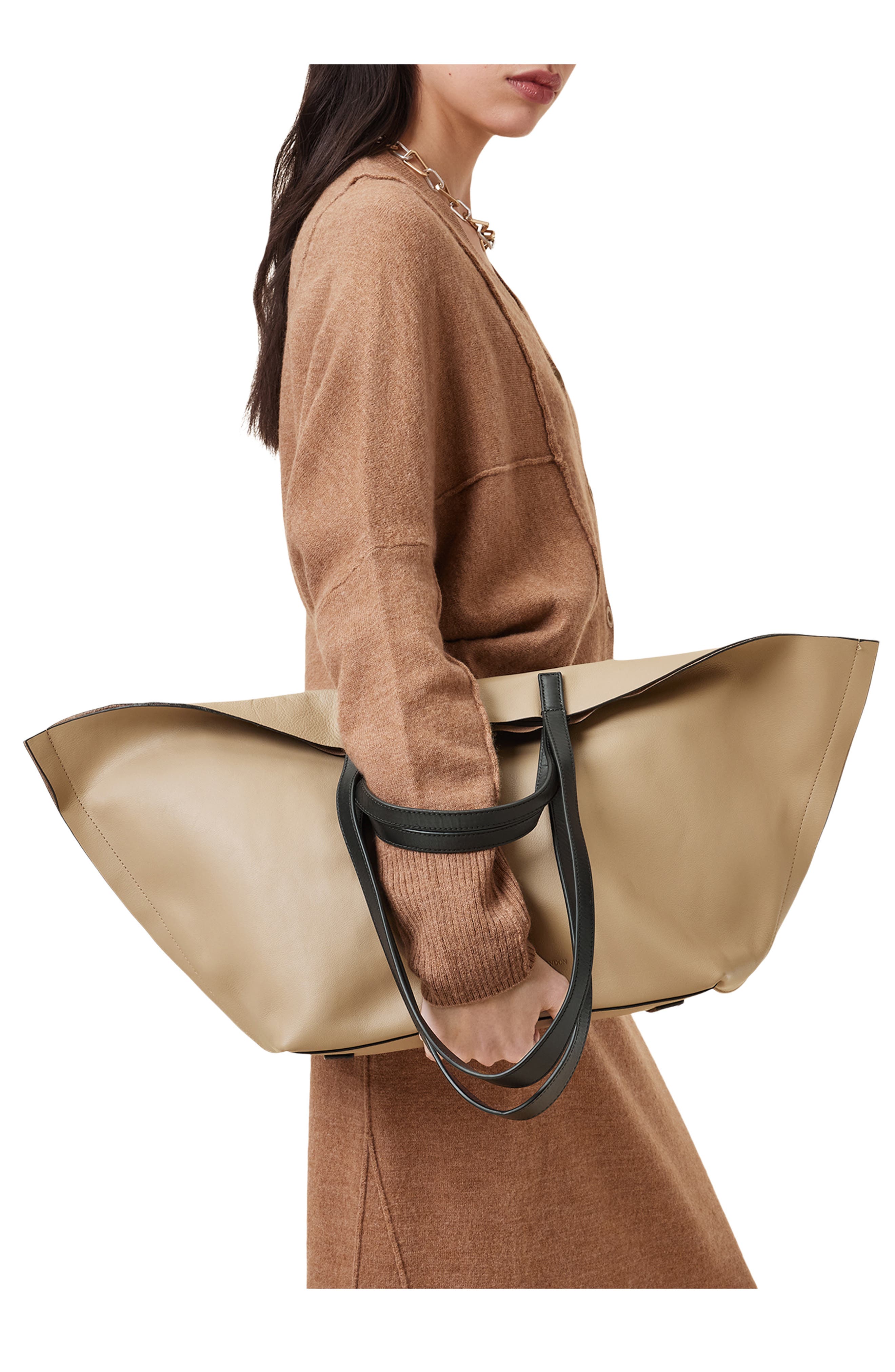 Phoenix Leather East/West Tote, Alternate, color, MINK BROWN
