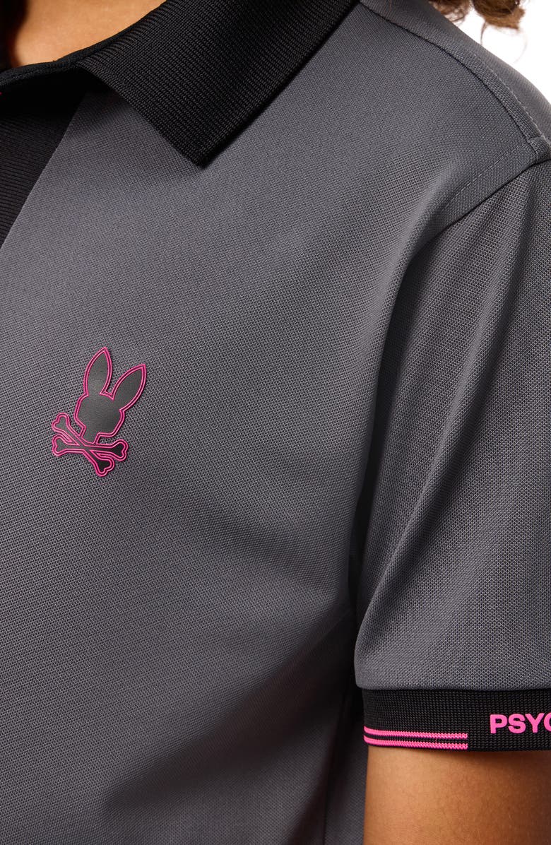 Psycho Bunny Kids' Edmonds Sport Knit Polo, Alternate, color, Blackened Pearl