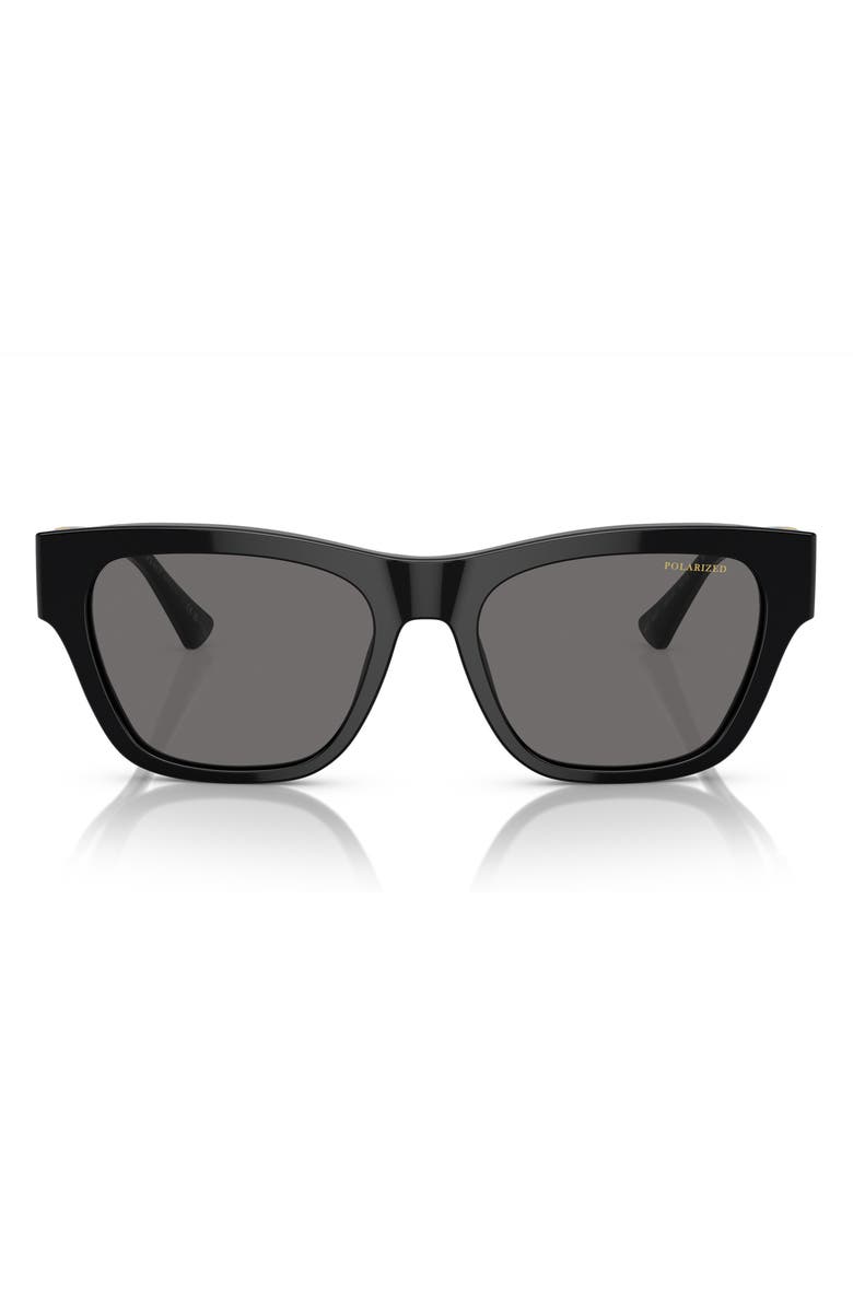 Versace 67mm Polarized Oversize Square Sunglasses, Main, color, 