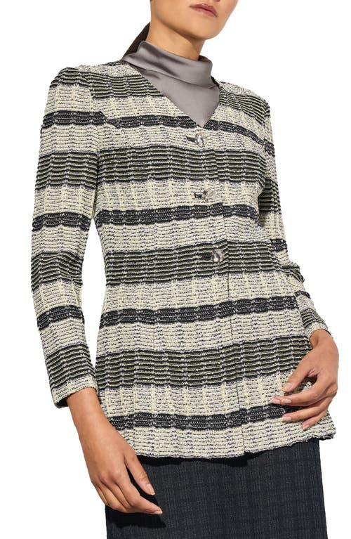 Ming Wang Heritage Fit Textured Knit Jacket