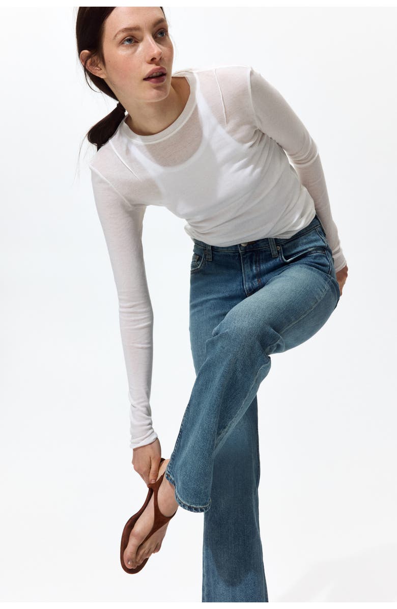 H&M Bootcut High Waist Jeans, Alternate, color, Denim Blue