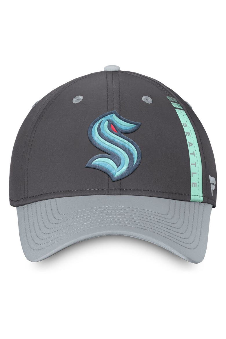 Men's Fanatics Branded Charcoal/Gray Seattle Kraken Authentic Pro Home Ice Flex Hat, Alternate, color, Charcoal