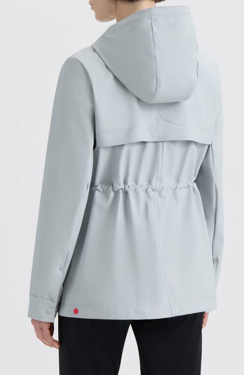 Hunter Abbey Short Rubberized Rain Jacket In Gray