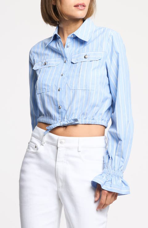 Lili Stripe Crop Shirt