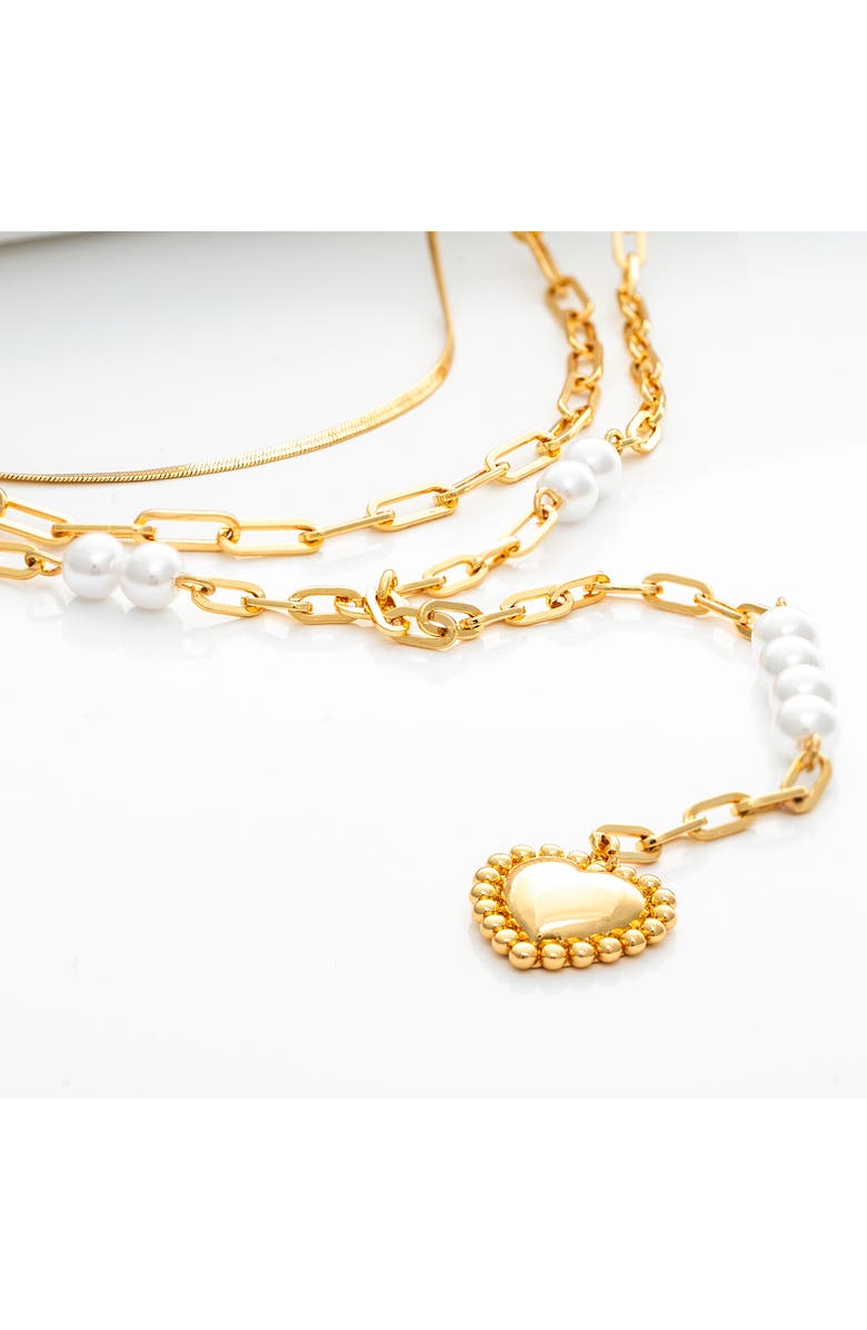 RIVKA FRIEDMAN Set of 3 Chain Necklaces, Alternate, color, Satin / Pearl