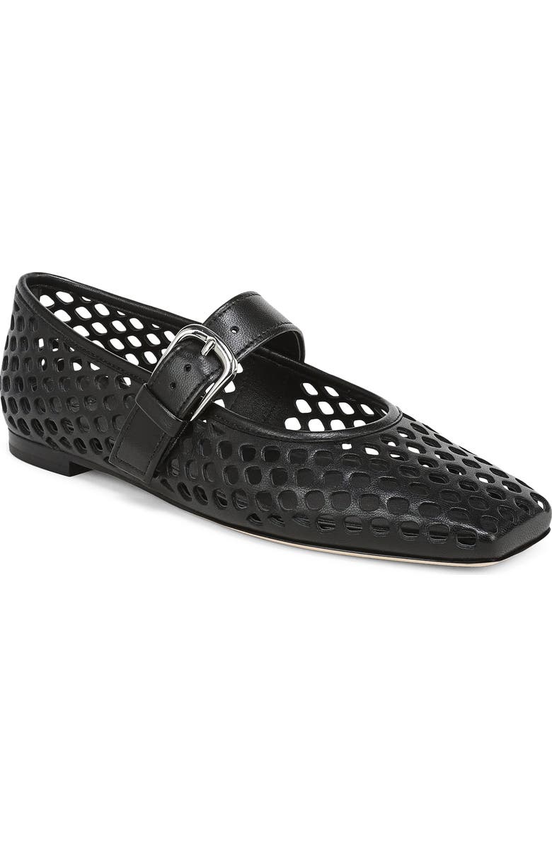 Vince Daniela Perforated Mary Jane Flat, Main, color, Black
