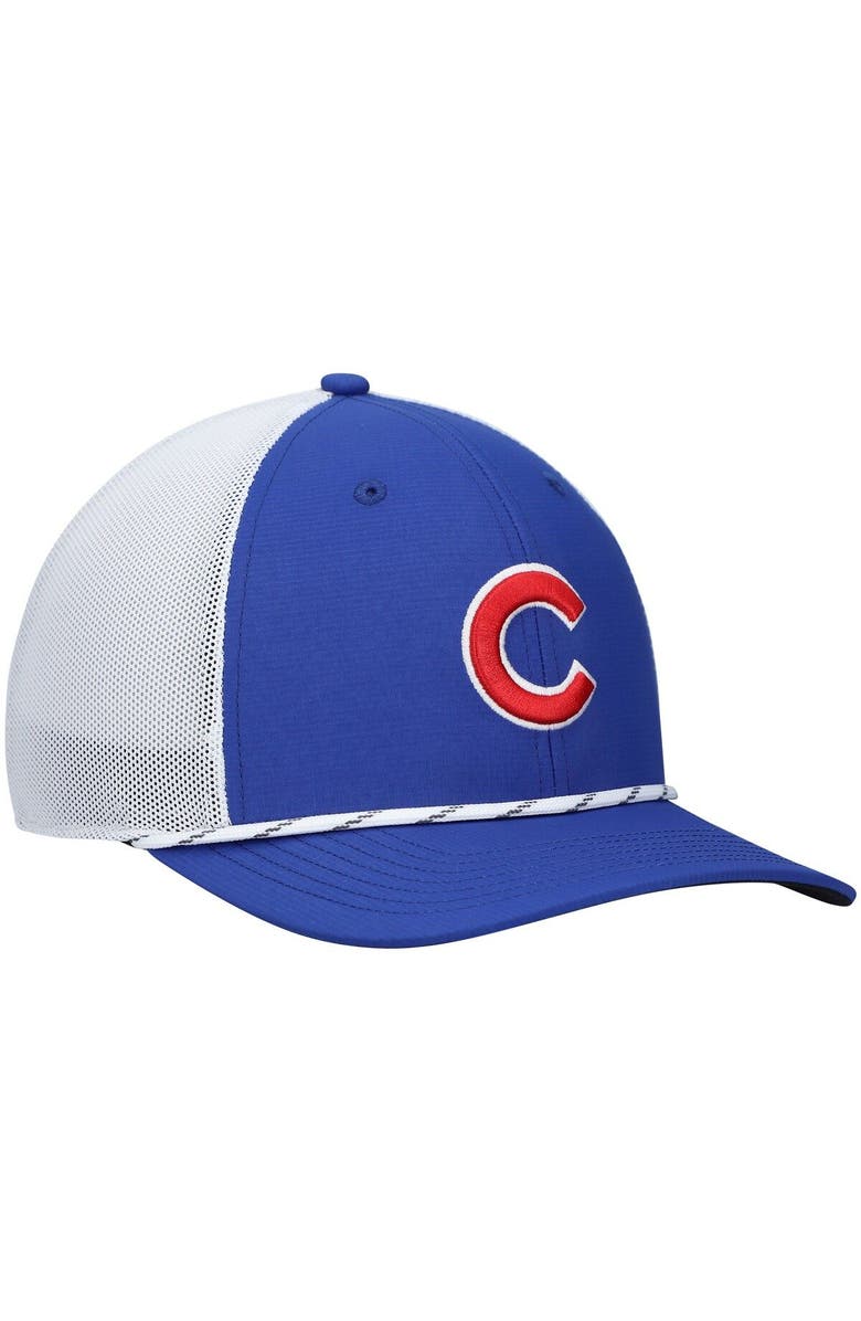 '47 Men's '47 Royal/White Chicago Cubs Burden Trucker Snapback Hat, Alternate, color, 