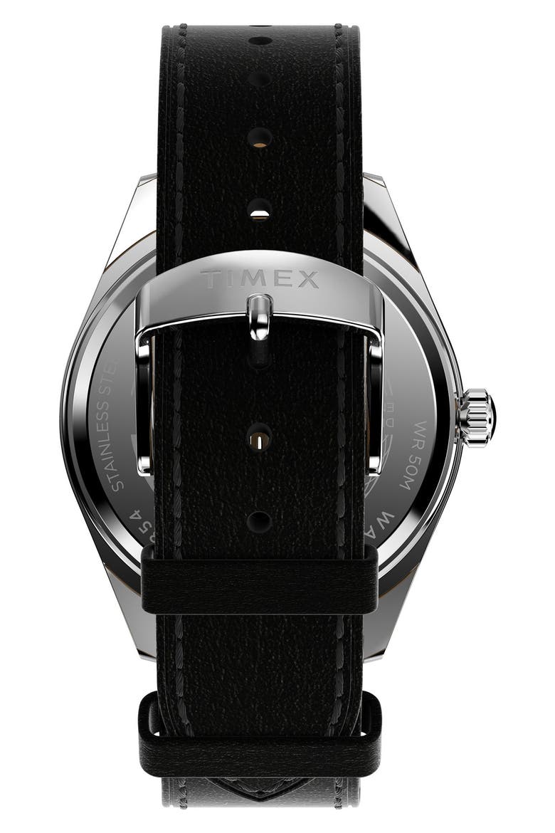 Legacy Leather Strap Watch, 41mm, Alternate, color, BLACK