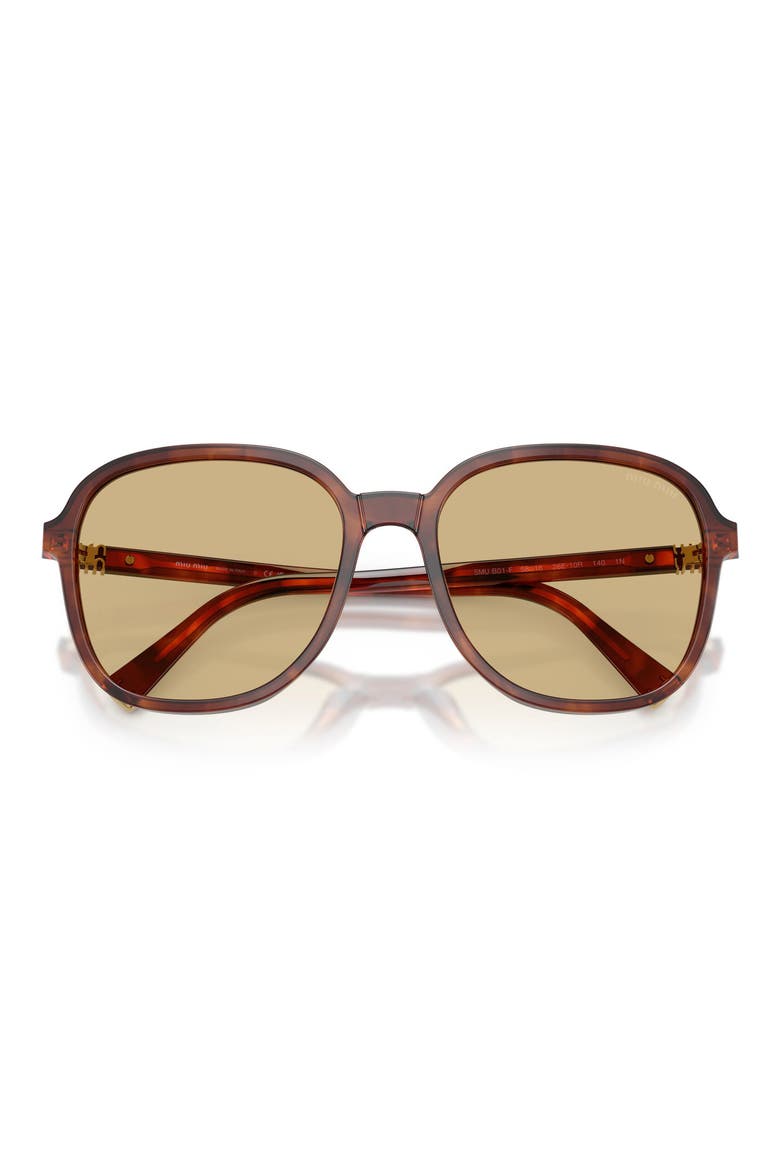 58mm Polarized Pillow Sunglasses, Alternate, color, STRIPED TOBACCO / YELLOW