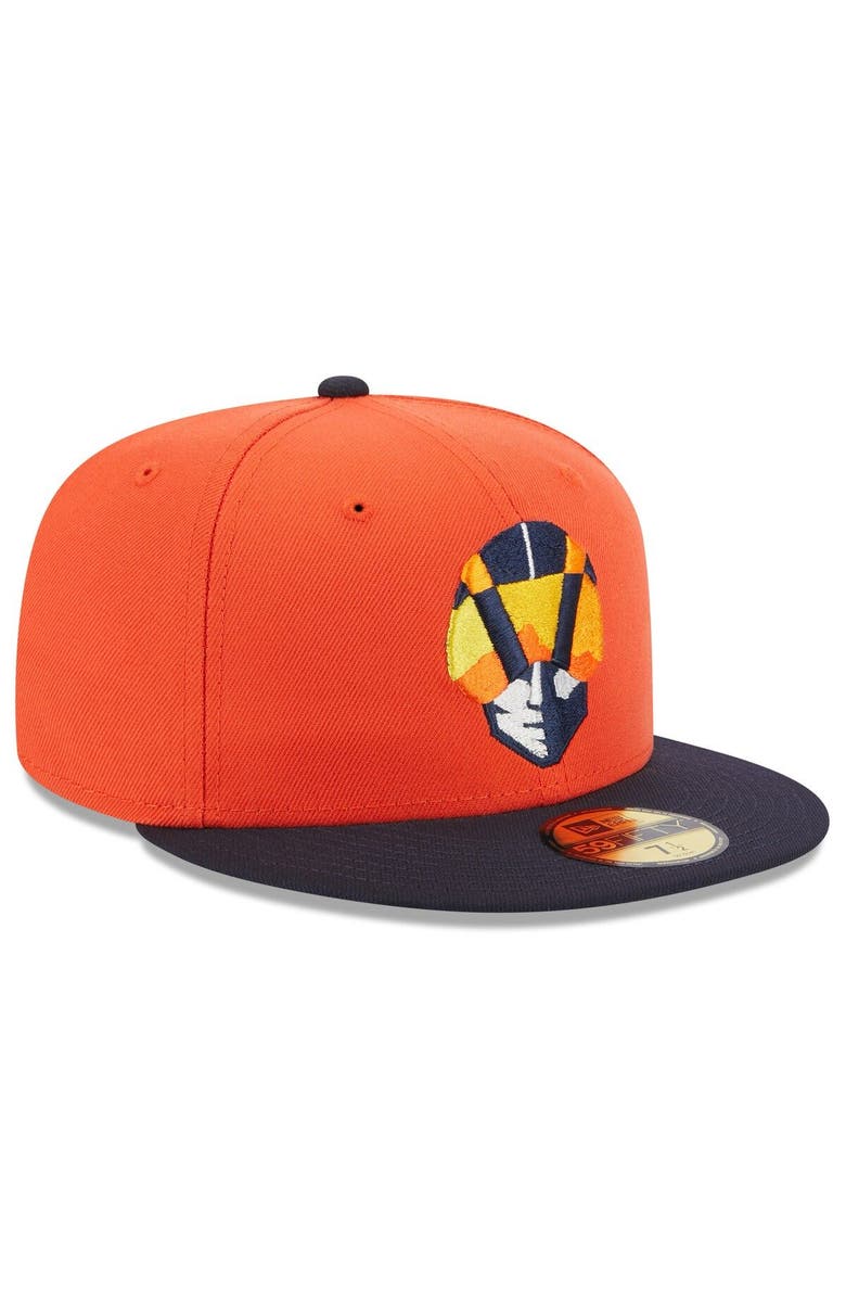New Era Men's New Era Orange Las Vegas Aviators Authentic Collection Alternate Logo 59FIFTY Fitted Hat, Alternate, color, 