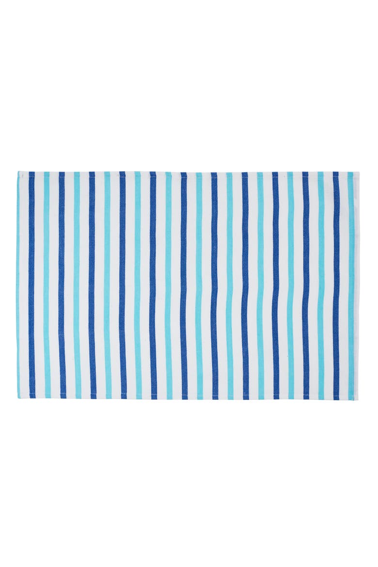 Lakeview Blue Stripe Set of 6 Placemats 13" x 19", Main, color, Blue