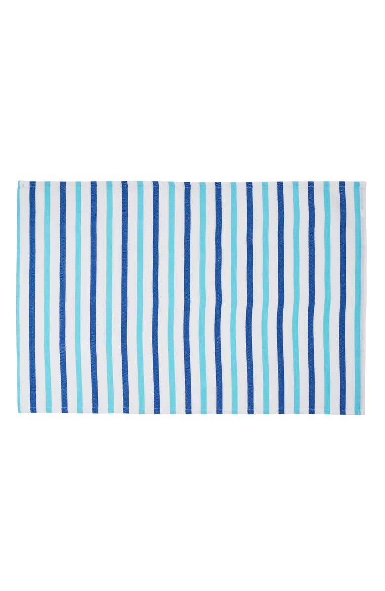 C&F Home Lakeview Blue Stripe Set of 6 Placemats 13" x 19", Main, color, Blue