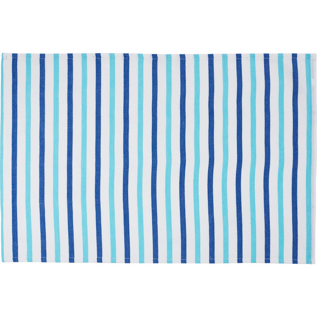 C & F Home C&f Home Lakeview Blue Stripe Set Of 6 Placemats 13" X 19" In Multi